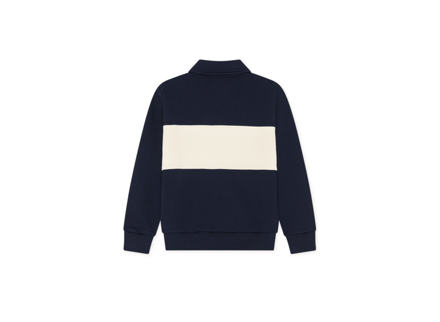 Zipper Rugby Sweatshirt KIDS  Dark Navy Jongens Trui
