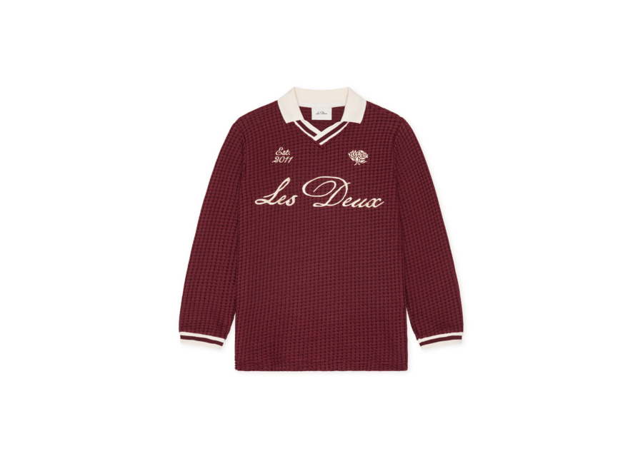 Waffle LS Football Jersey KIDS  Chocolate Truffle Red Jongens Trui