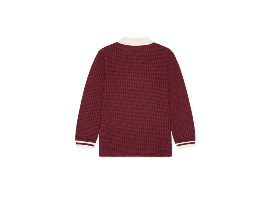 Waffle LS Football Jersey KIDS  Chocolate Truffle Red Jongens Trui