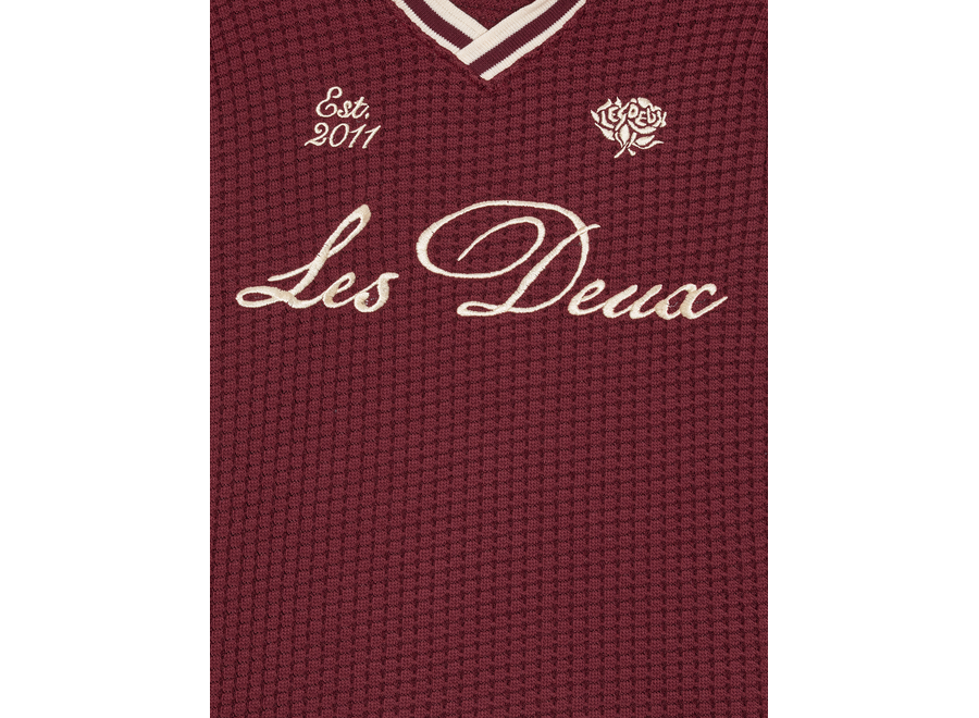 Waffle LS Football Jersey KIDS  Chocolate Truffle Red Jongens Trui