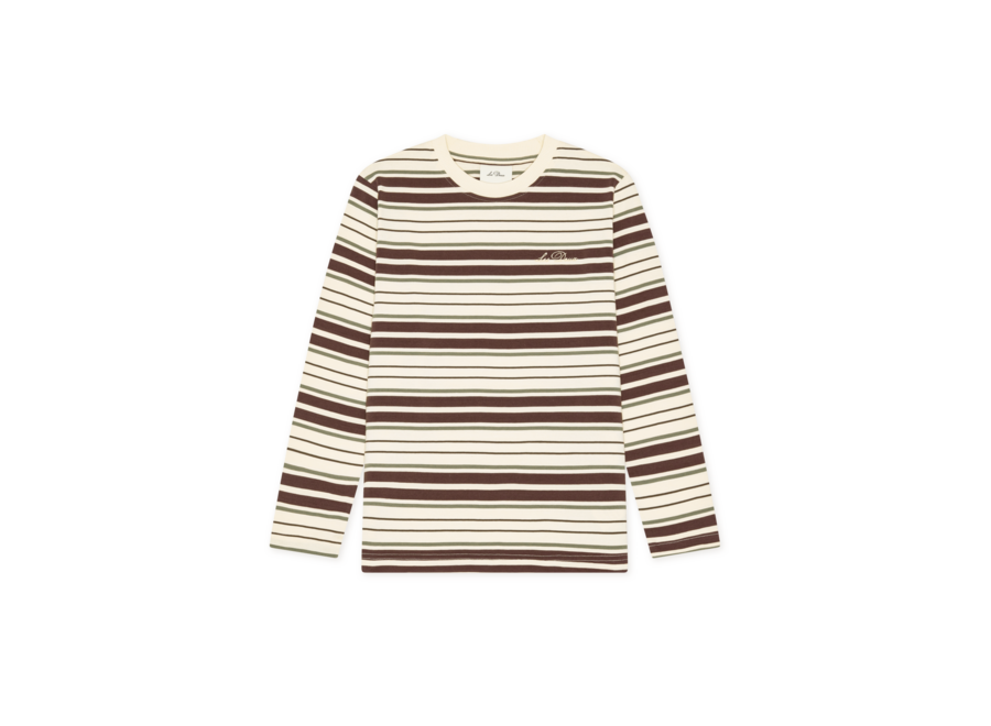 Stripe LS T-Shirt KIDS  Eggnog White Jongens Longsleeve