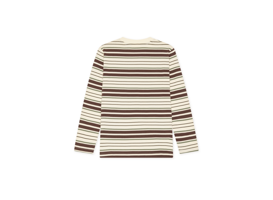 Stripe LS T-Shirt KIDS  Eggnog White Jongens Longsleeve