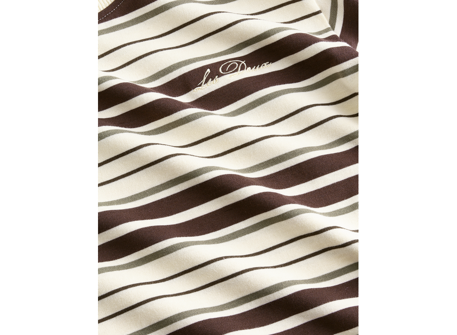 Stripe LS T-Shirt KIDS  Eggnog White Jongens Longsleeve