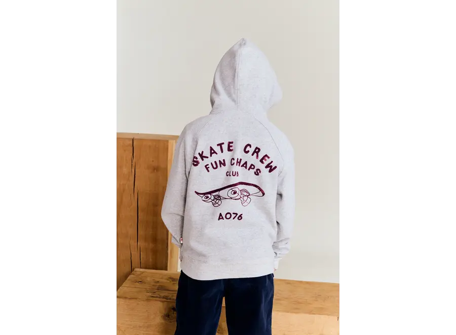 Lenny Hoodie Crew   Grey Melange Jongens Hoodie