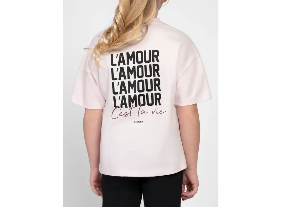 L'Amour T-Shirt Powder Pink Meisjes T-shirt