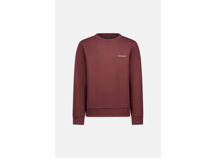 Basic Sweater  Bitter Chocolate\White Jongens Trui