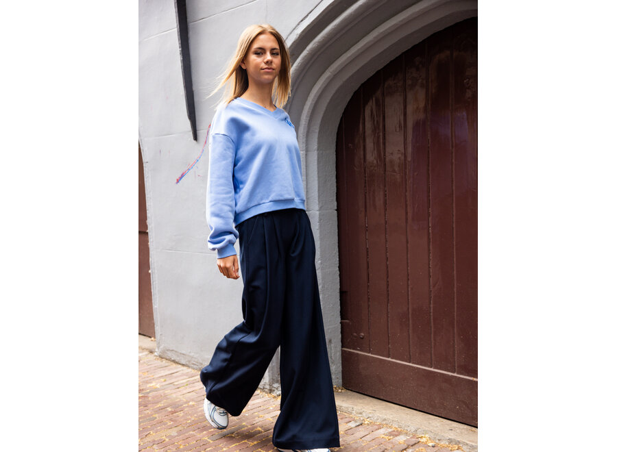 10Sixteen Wide Leg  Night Blue Meisjes Broek
