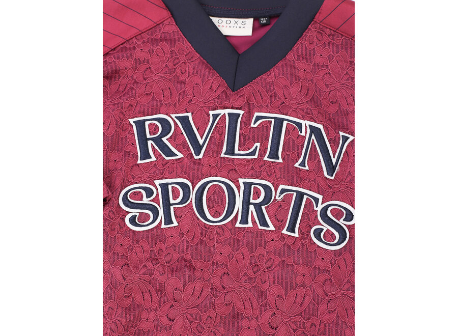 10Sixteen Lace Tee  Ruby Red Meisjes T-Shirt