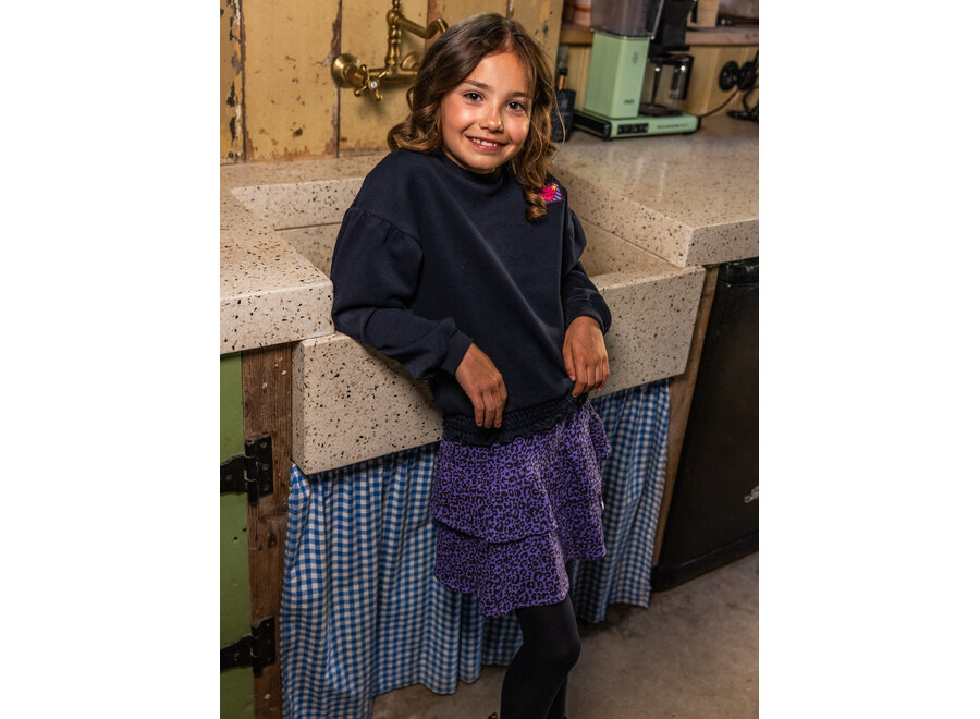 Little Interlock T-Shirt  Night Blue Meisjes T-shirt