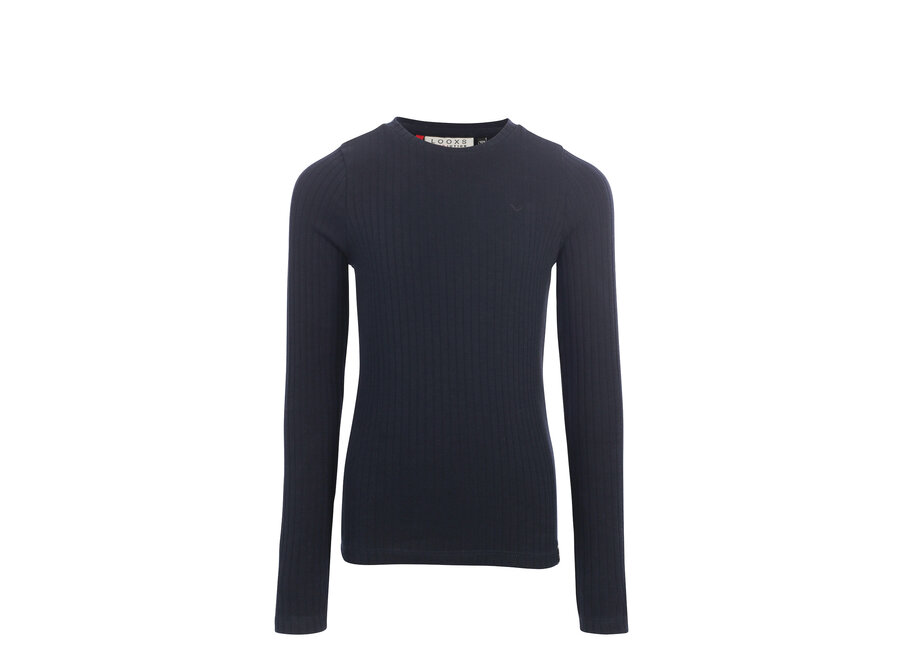 Little Rib Tee  Night Blue Meisjes T-shirt