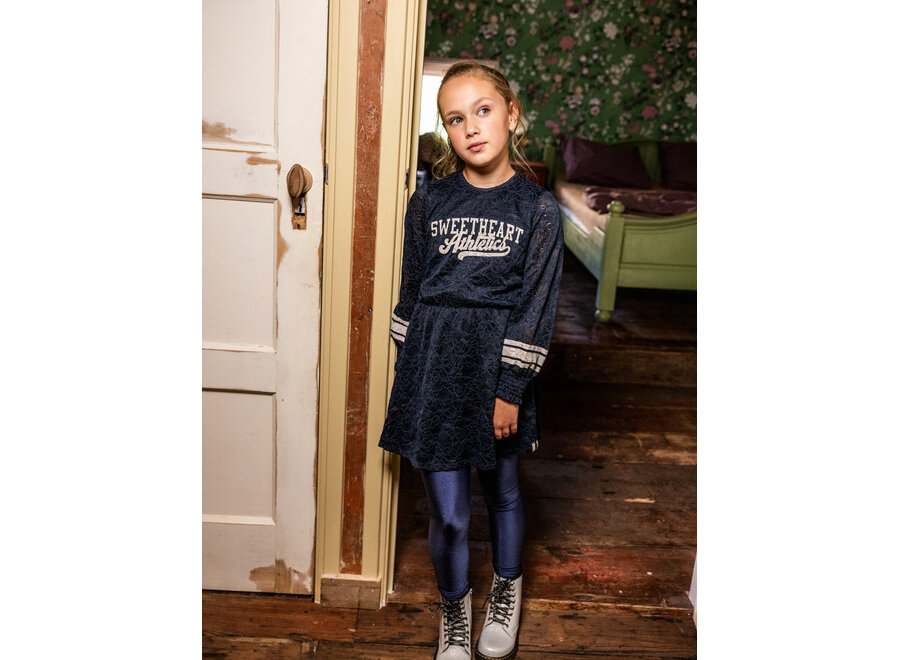 Little Shiny Legging  Night Blue Meisjes Legging