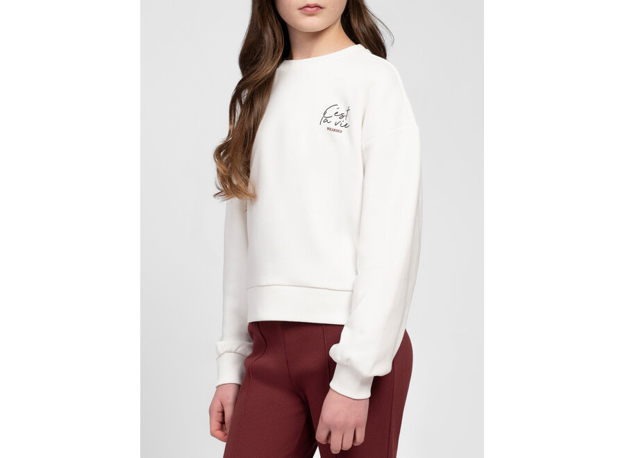 L'Amour Sweatshirt  Off White Meisjes Trui