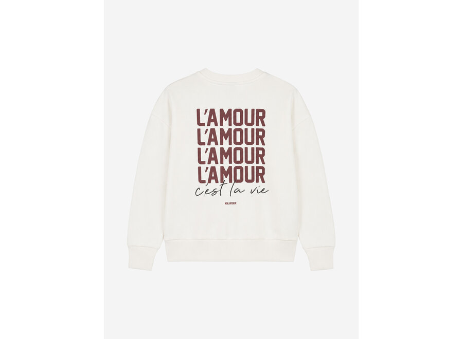 L'Amour Sweatshirt  Off White Meisjes Trui