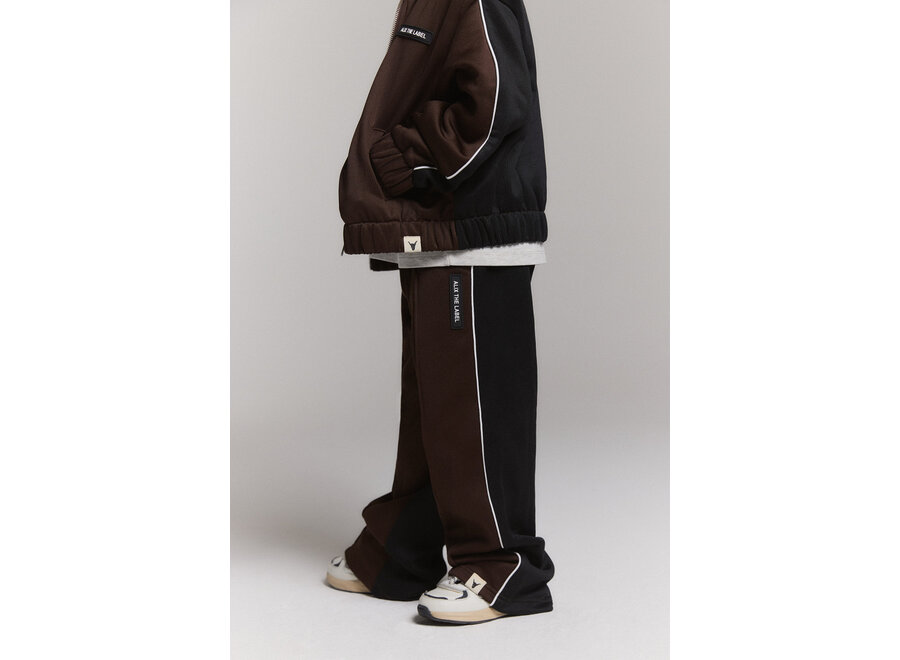 Kids Knitted Colourblock Training Pants  Warm Brown Meisjes  Broek