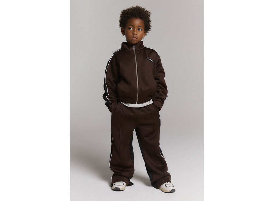 Kids Knitted Colourblock Training Pants  Warm Brown Meisjes  Broek