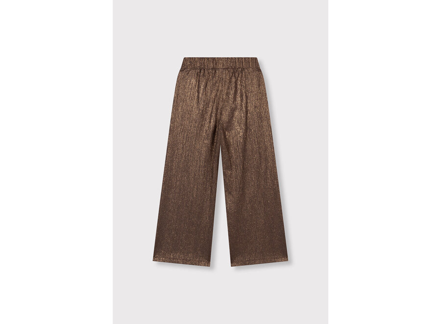 Kids Knitted Shiny Wide Leg Pants  Warm Brown Meisjes  Broek