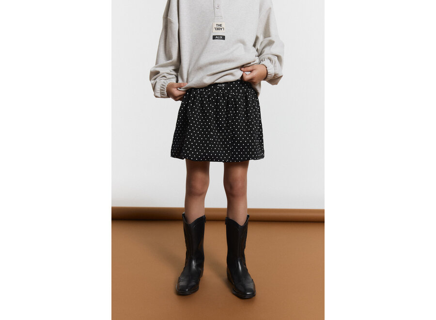 Kids Woven Dot Skirt  Black / White Meisjes  Rok