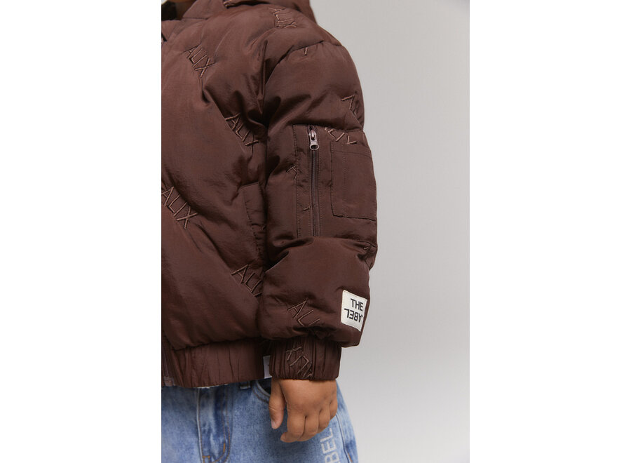Kids Woven Alix Quilted Coat  Warm Brown Meisjes  Jas