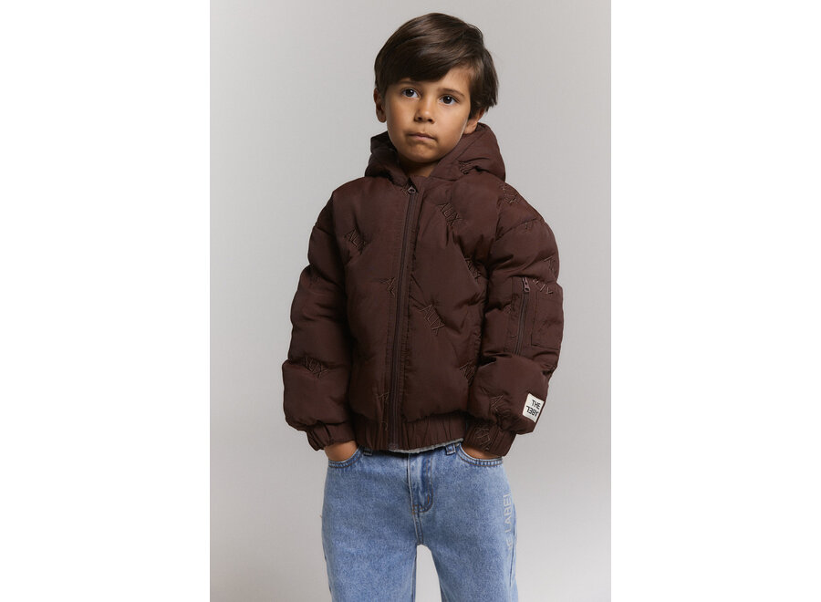 Kids Woven Alix Quilted Coat  Warm Brown Meisjes  Jas