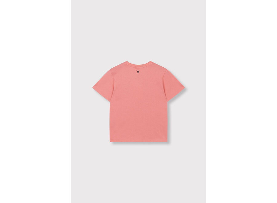 Kids Knitted The Label T-Shirt  Bright Coral Meisjes  T-shirt