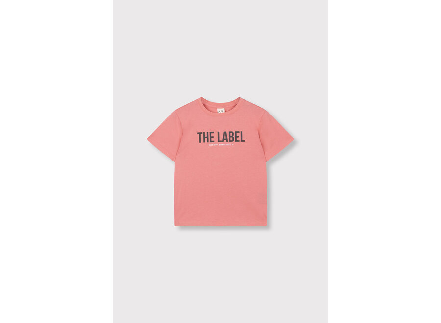 Kids Knitted The Label T-Shirt  Bright Coral Meisjes  T-shirt