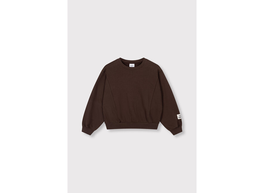 Kids Knitted Batwing Sweater  Warm Brown Meisjes  Trui