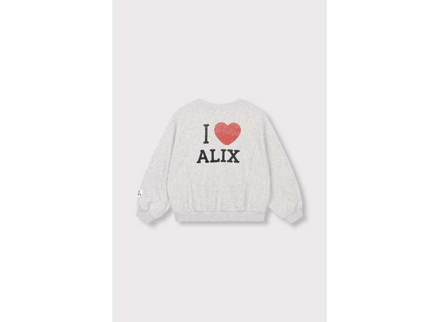 Kids Knitted Batwing Sweater  Light Grey Melange Meisjes  Trui