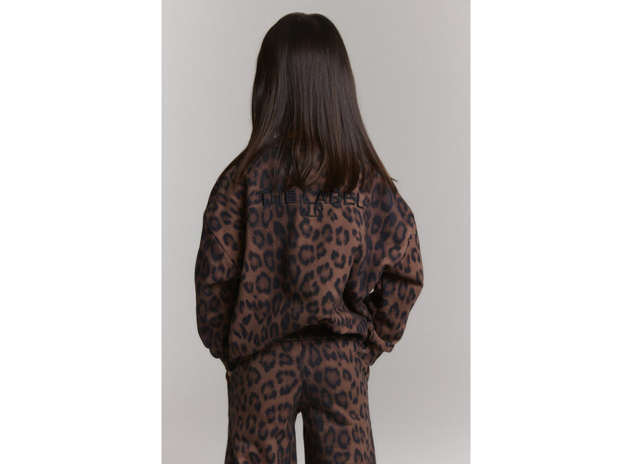 Kids Knitted Leopard Sweater  Animal Meisjes  Trui