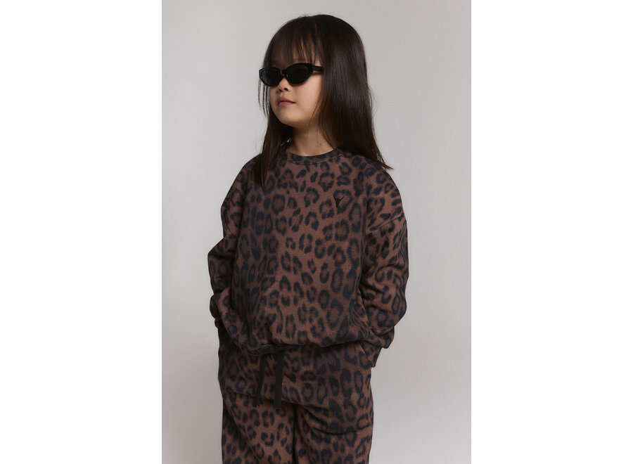 Kids Knitted Leopard Sweater  Animal Meisjes  Trui