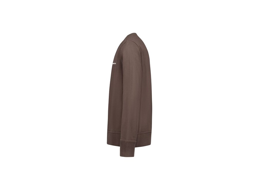 Basic Sweater  Dark Coffee\White Jongens Trui