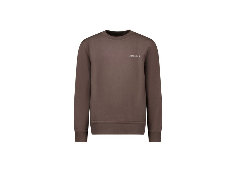 Basic Sweater  Dark Coffee\White Jongens Trui