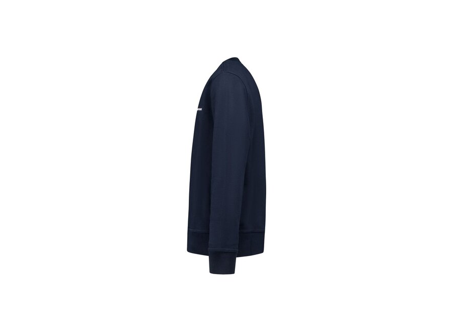 Basic Sweater  Dark Navy Blue\White Jongens Trui