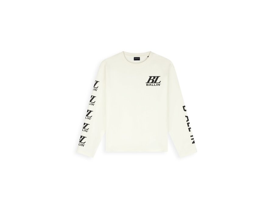 Junior Monogram Longsleeve  Ecru Jongens  Longsleeve