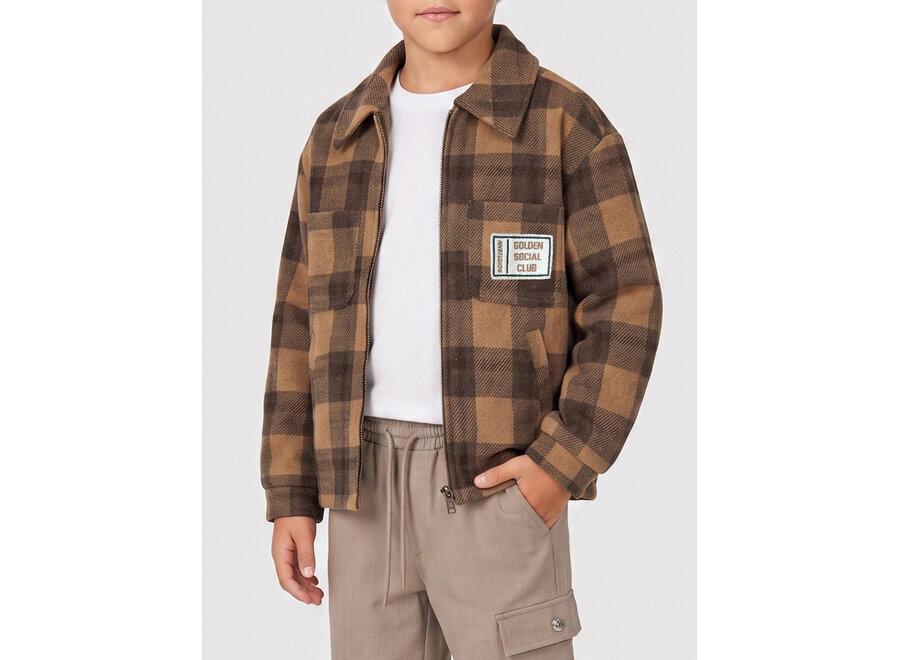 Stedson Overshirt  Caramel Brown Jongens Blouse