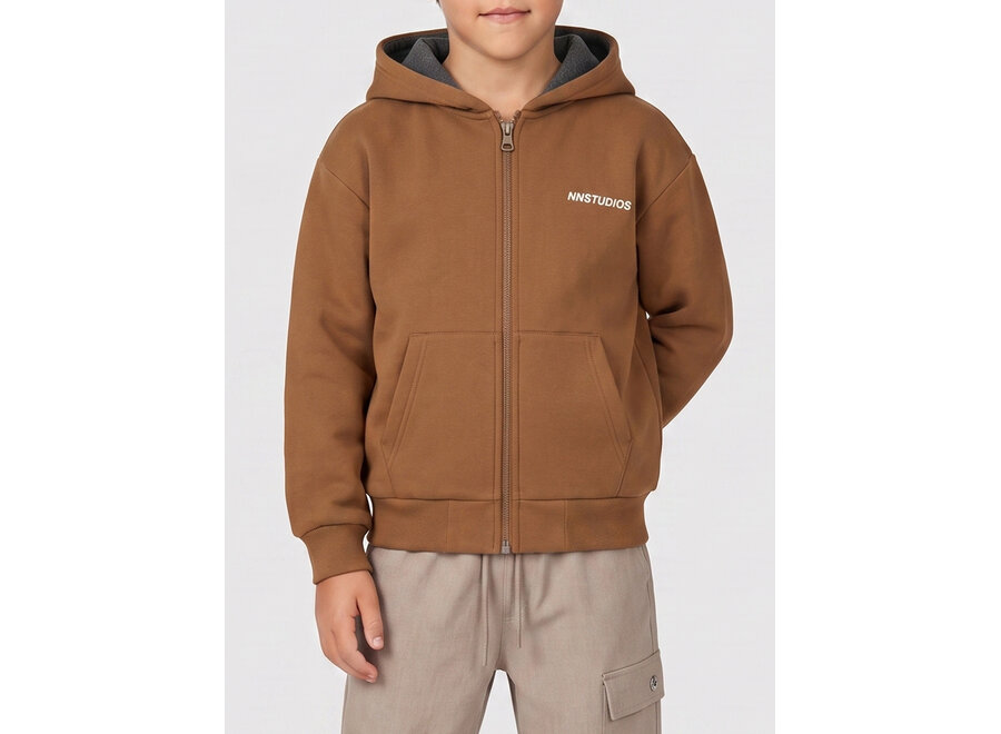 Ades Zip JacketCaramel Brown Jongens Vest