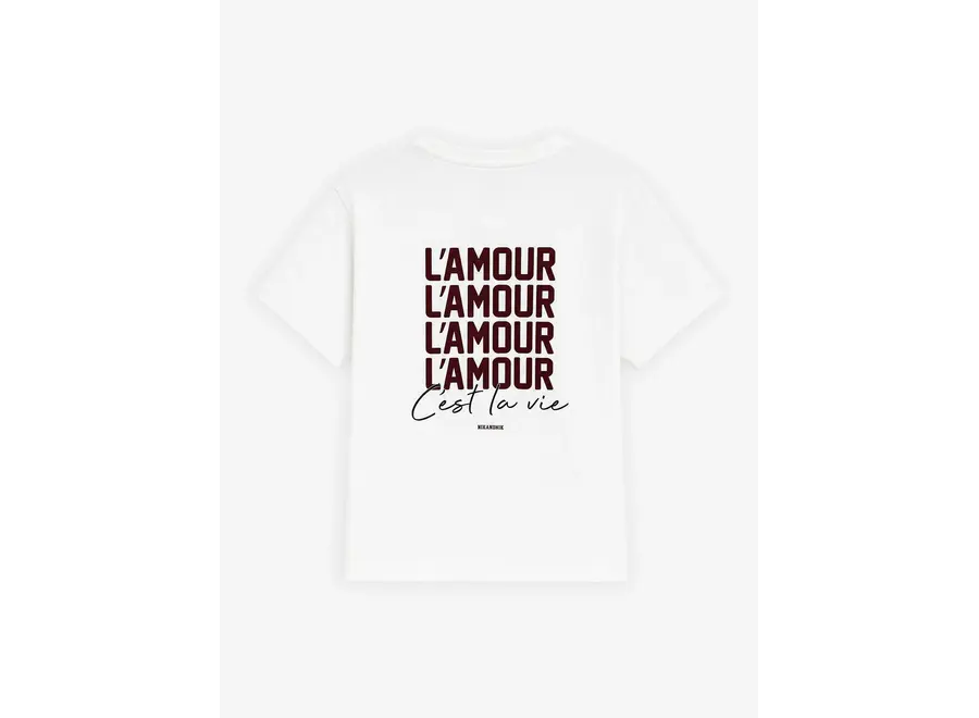 L'Amour T-Shirt  Off White Meisjes T-shirt