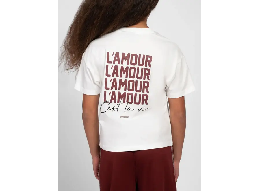 L'Amour T-Shirt  Off White Meisjes T-shirt