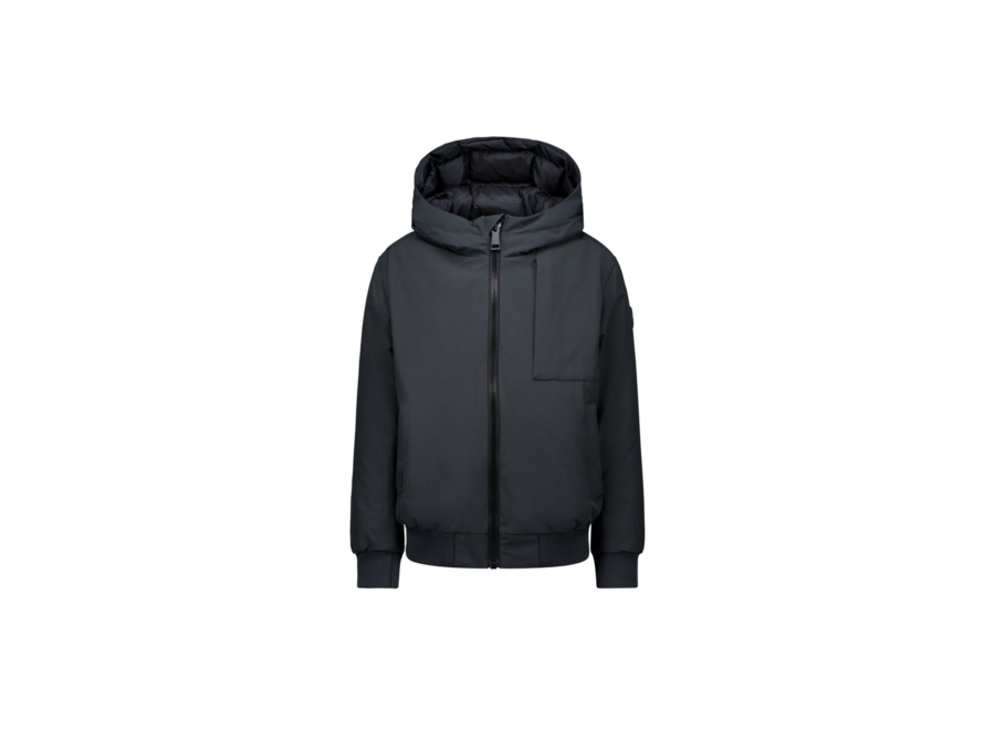 Hooded Reversible Jacket Gun Metal Jongens Jas