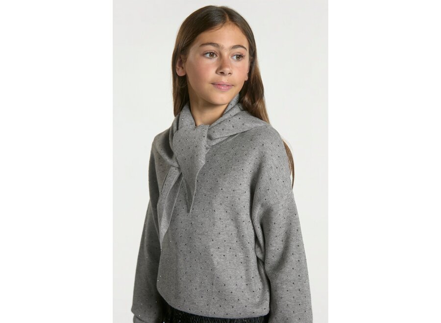 Janel Studs Vis 323 G  Grey Melange Meisjes  Sjaal