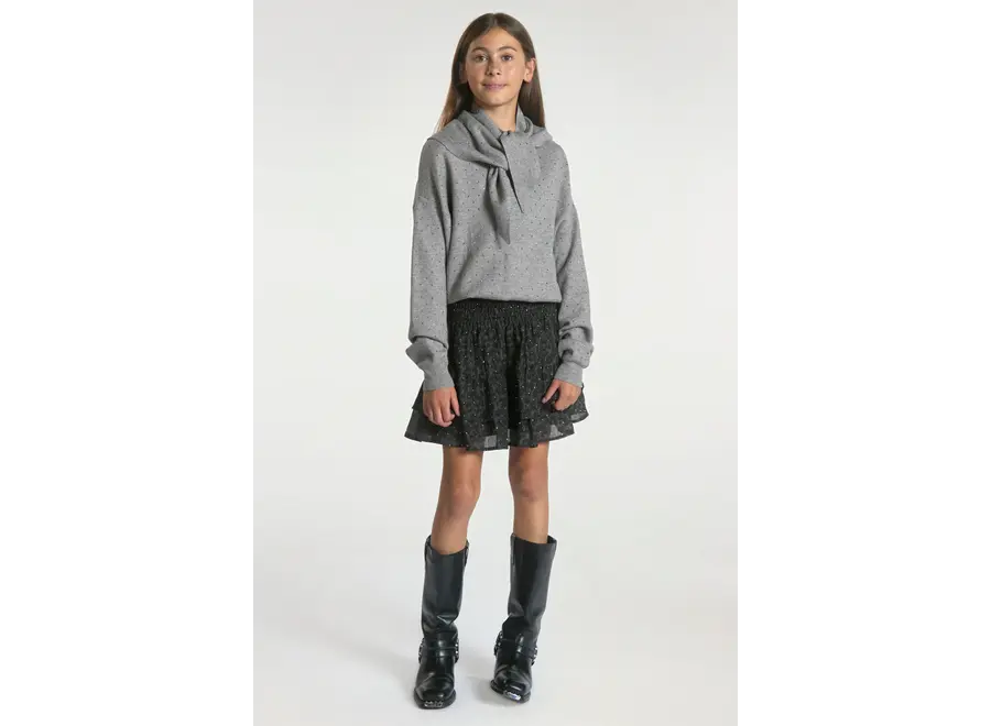 Saren Vis 323 G  Grey Melange Meisjes  Trui