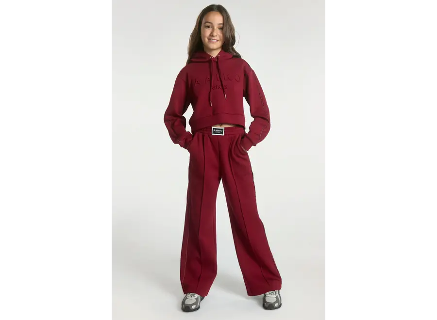 Haylee Vis 188 G  Bordeaux Meisjes  Hoodie
