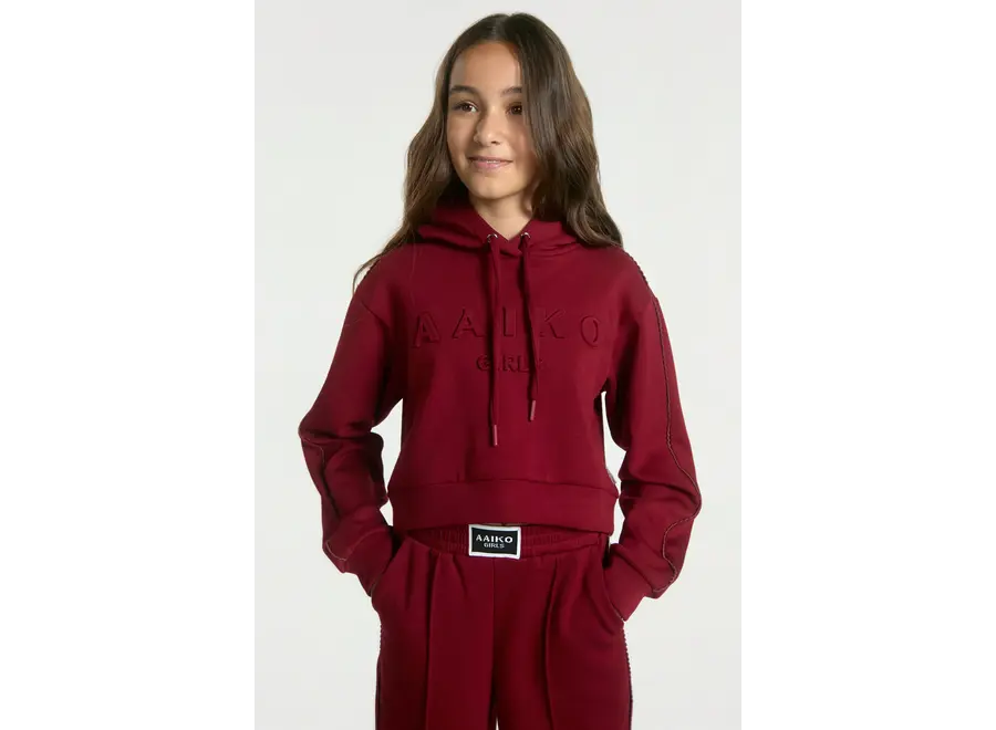 Haylee Vis 188 G  Bordeaux Meisjes  Hoodie