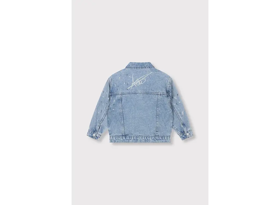 Kids Woven Painted Spots Denim Jeacket 62608442532 199 Light Denim Blue Unisex Jasje 104