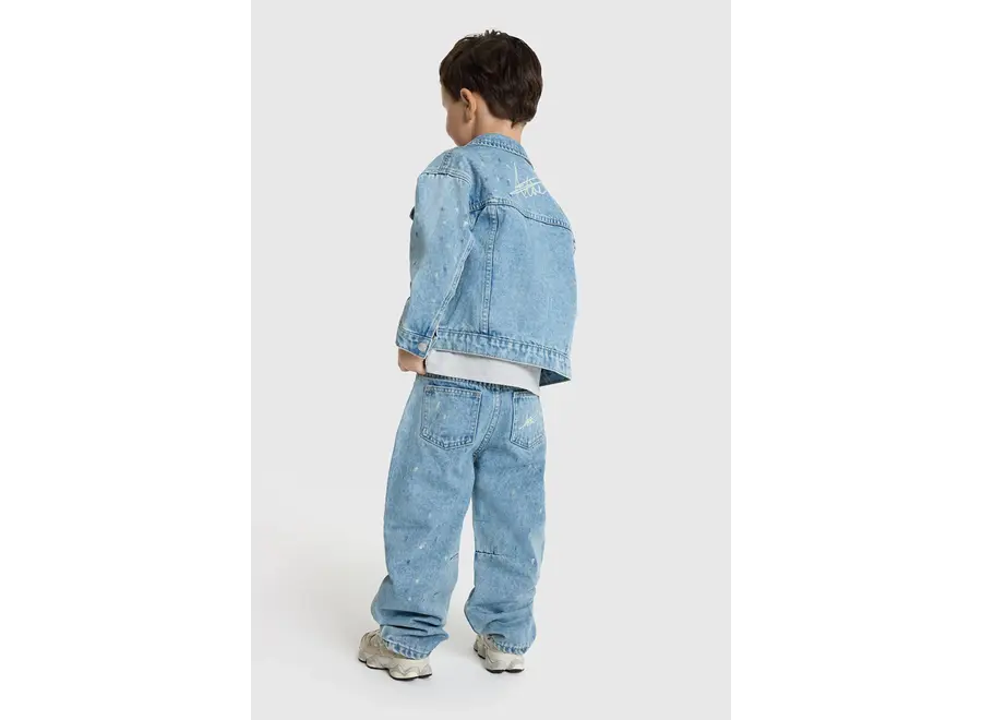Kids Woven Painted Spots Denim Jeacket 62608442532 199 Light Denim Blue Unisex Jasje 104