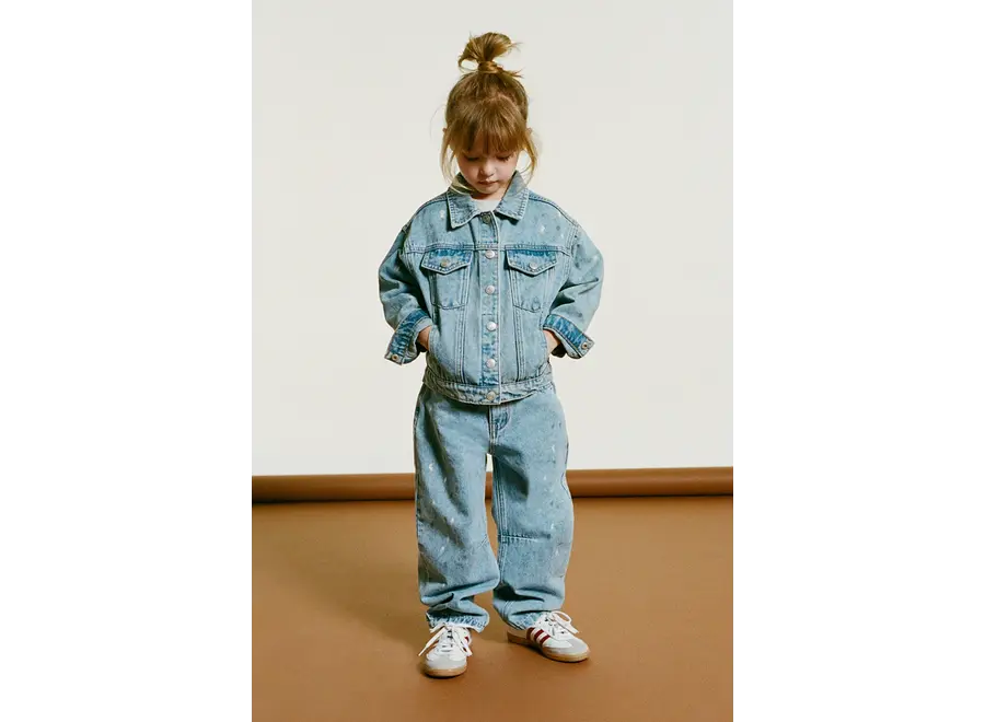 Kids Woven Painted Spots Denim Jeacket 62608442532 199 Light Denim Blue Unisex Jasje 104