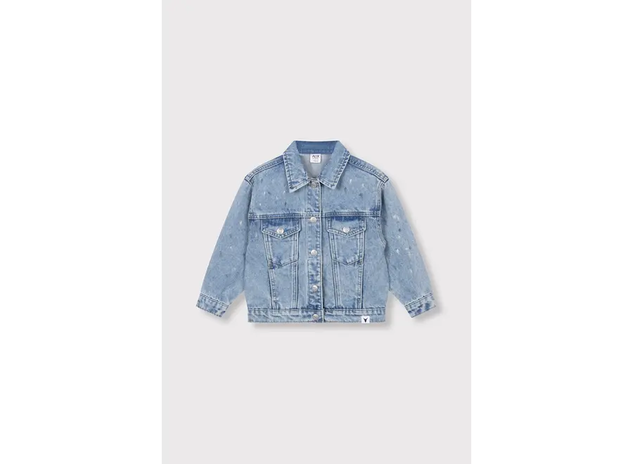 Kids Woven Painted Spots Denim Jeacket 62608442532 199 Light Denim Blue Unisex Jasje 104