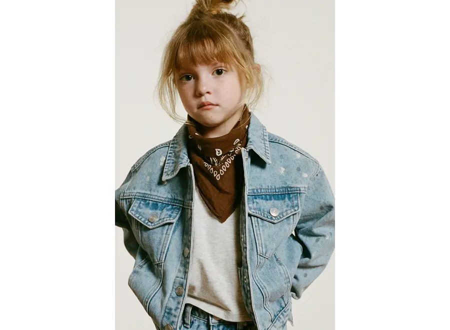 Kids Woven Painted Spots Denim Jeacket 62608442532 199 Light Denim Blue Unisex Jasje 104