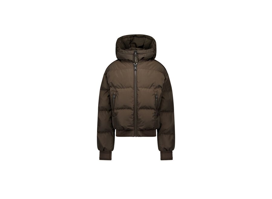 Bree Bomber  Dark Coffee Meisjes Jas