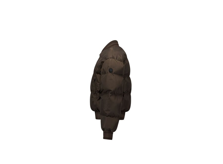 Bree Bomber   Dark Coffee Dames Jas Maat S