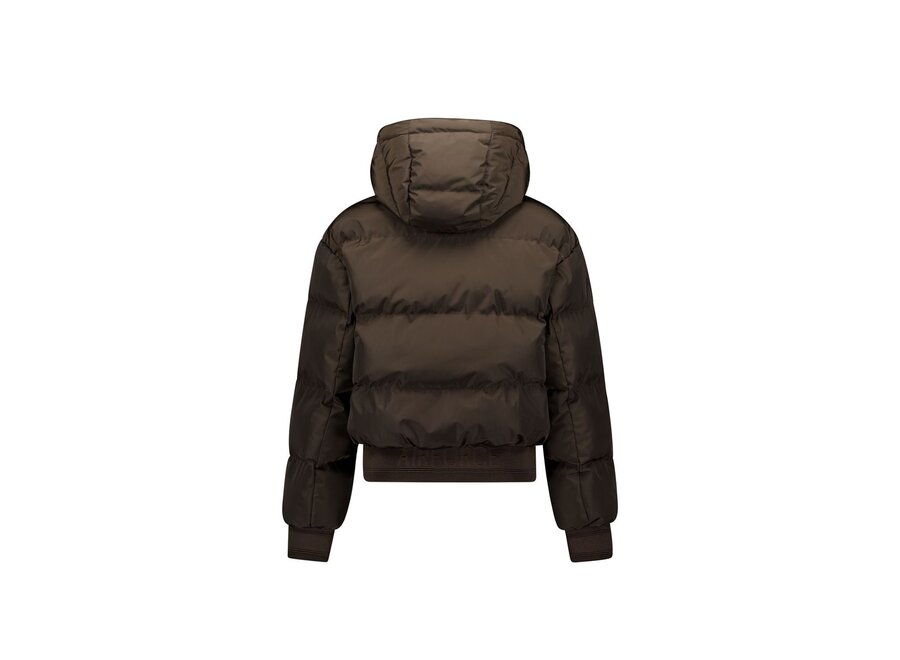 Bree Bomber   Dark Coffee Dames Jas Maat S